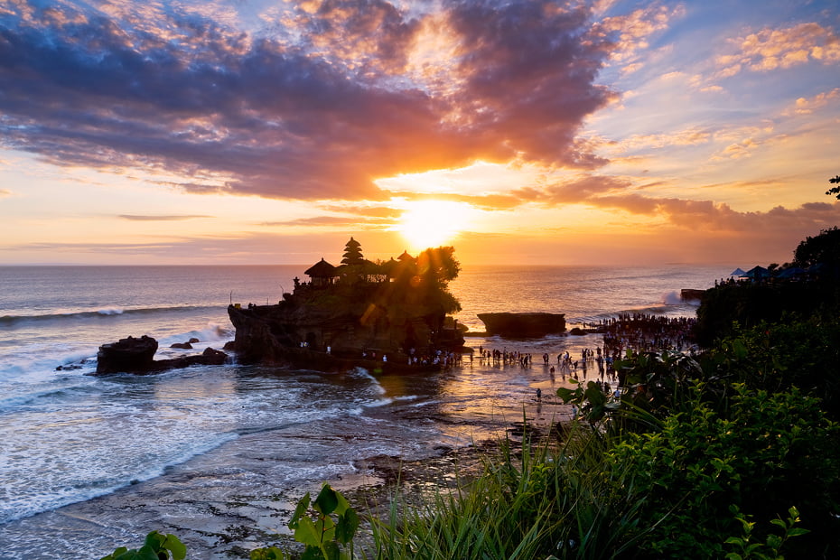 Sunset di Pantai Tanah Lot Bali