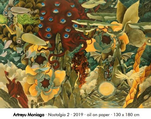 Artreyu Moniaga · Nostalgia 2 · 2019 · oil on paper · 130 x 180 cm