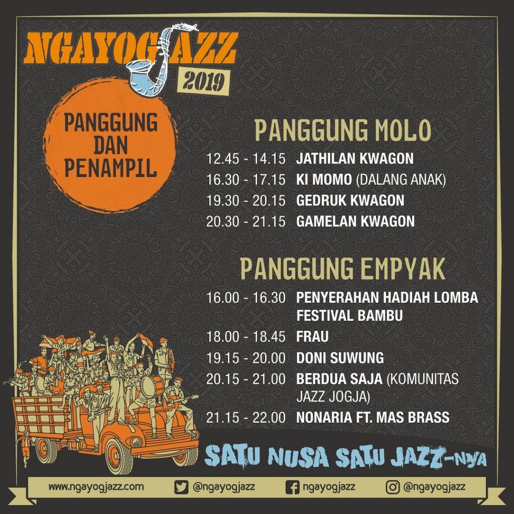 Jadwal Lengkap Ngayogjazz 2019 di Panggung Molo dan Empyak, Image By : @Ngayogjazz