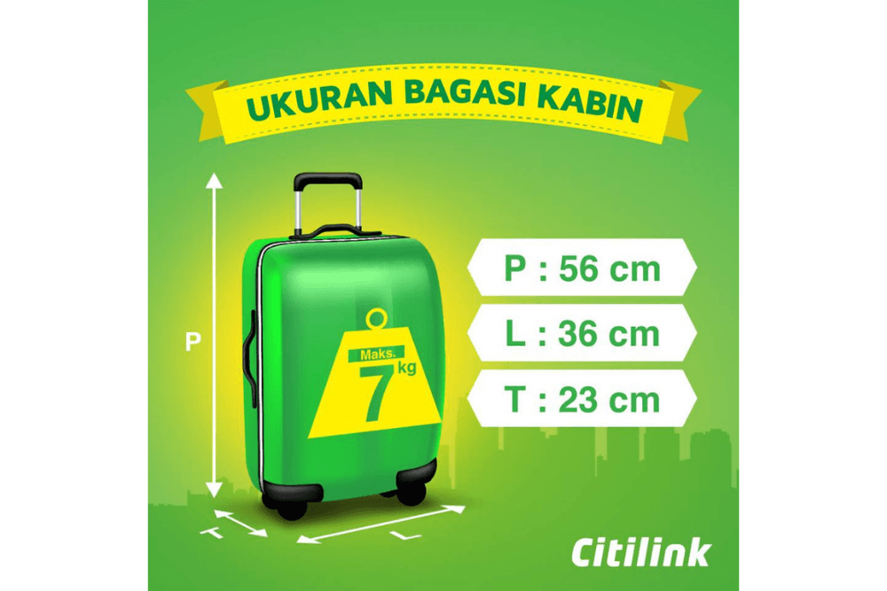 Ukuran koper yang bisa masuk bagasi kabin Citilink, Image By : Twitter.com/@Citilink