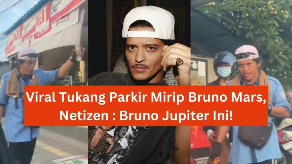 Viral Tukang Parkir Mirip Bruno Mars, Netizen Bruno Jupiter Ini!