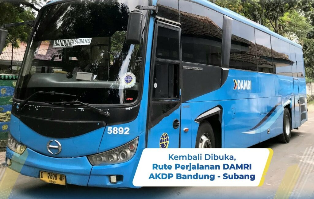 Kembali Dibuka, Ini Rute, Harga Tiket dan Jadwal Damri Bandung Subang PP 2024-min