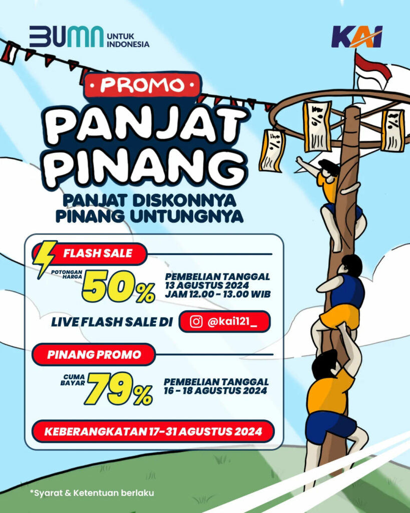 Peringati HUT Ke-79 RI, KAI Hadirkan Tiket Promo Cuma Bayar 79 Persen hingga Potongan Harga 50 Persen(1)