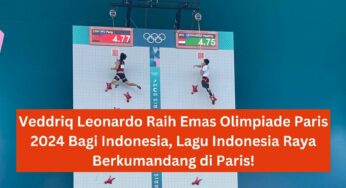 Veddriq Leonardo Raih Emas Olimpiade Paris 2024 Bagi Indonesia, Lagu Indonesia Raya berkumandang di Paris!