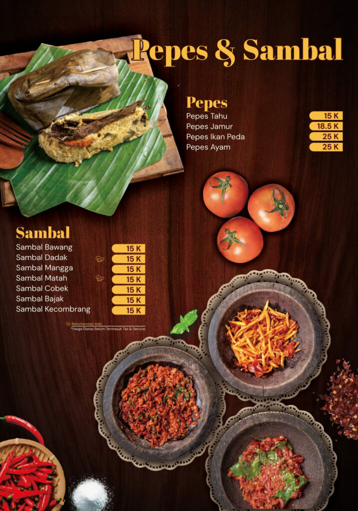 Harga Menu Istana Ikan Bakar Caringin PEPES dan SAMBAL