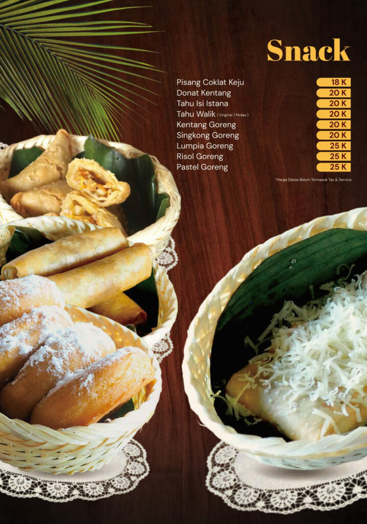 Harga Menu Istana Ikan Bakar Caringin SNACK