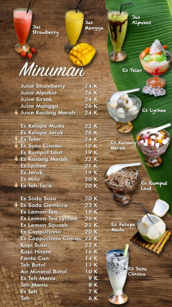 Harga Menu Kampung Kecil Simpangan Depok, Minuman