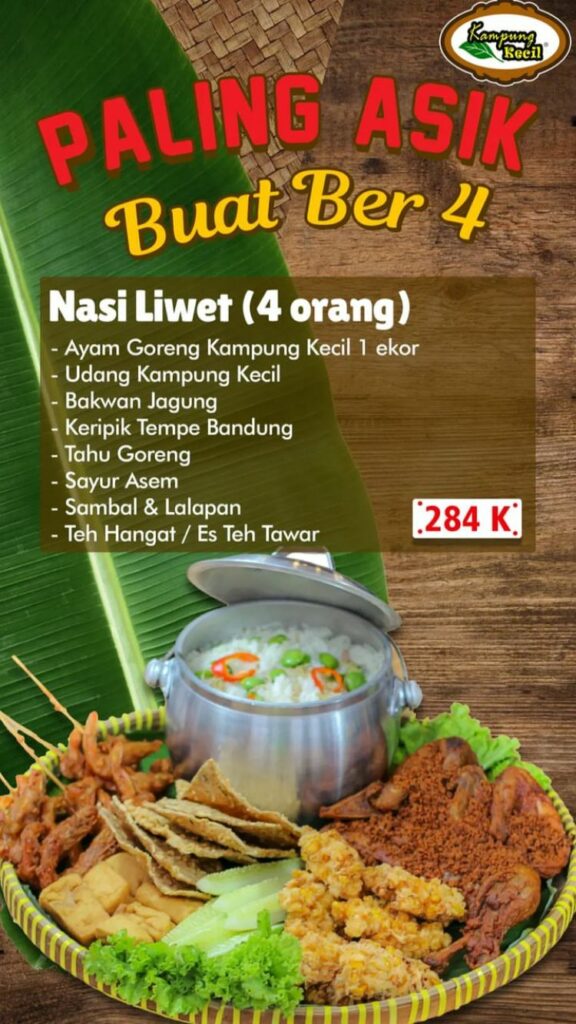 Harga Menu Kampung Kecil Simpangan Depok, Paling Asik Ber 4