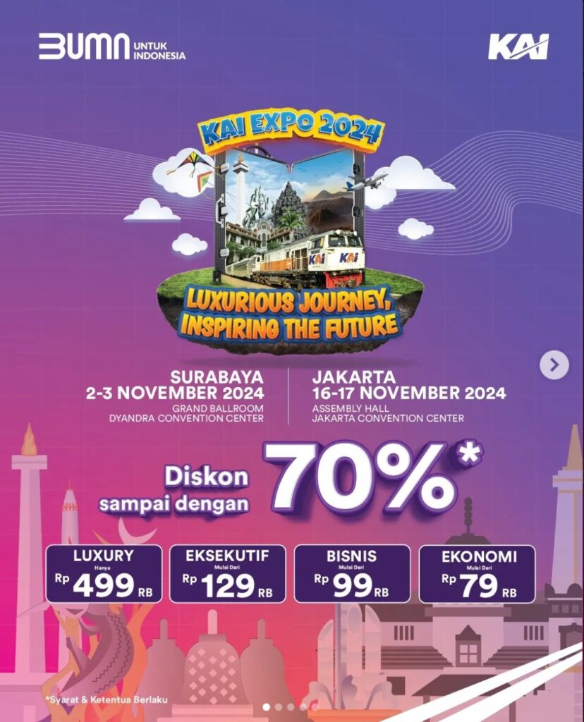 Ayo Manfaatkan Diskon Tiket KA di Perhelatan KAI Expo 2024!1